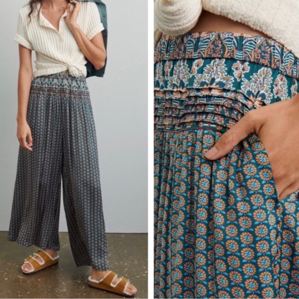 Anthropologie wide leg pants